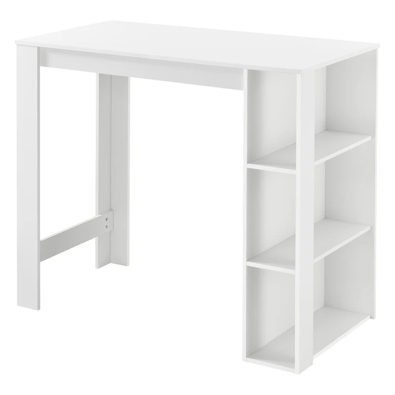 Mesa alta Danderyd 120x60x106 cm con 3 estantes [en.casa]