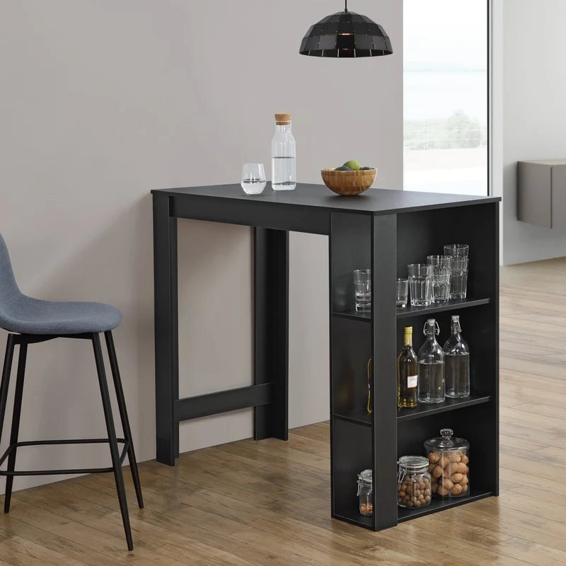 Mesa alta Danderyd 120x60x106 cm con 3 estantes [en.casa]