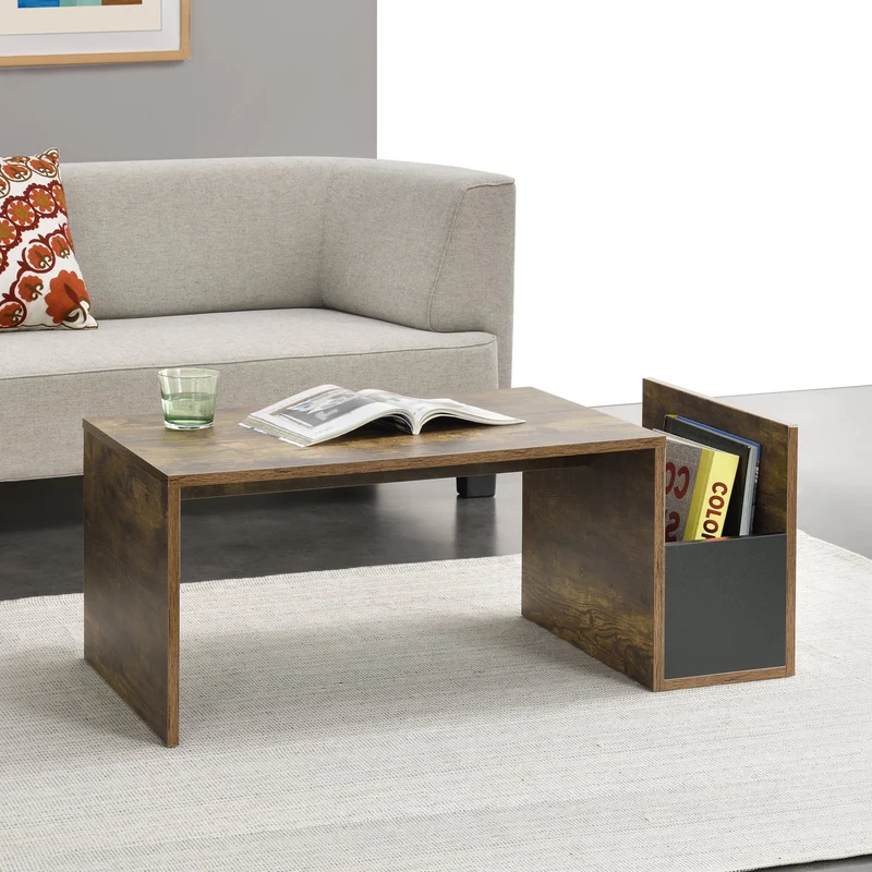 Mesa de centro Bollnäs 90x45x35 cm con compartimento de almacenamiento varios colores en.casa