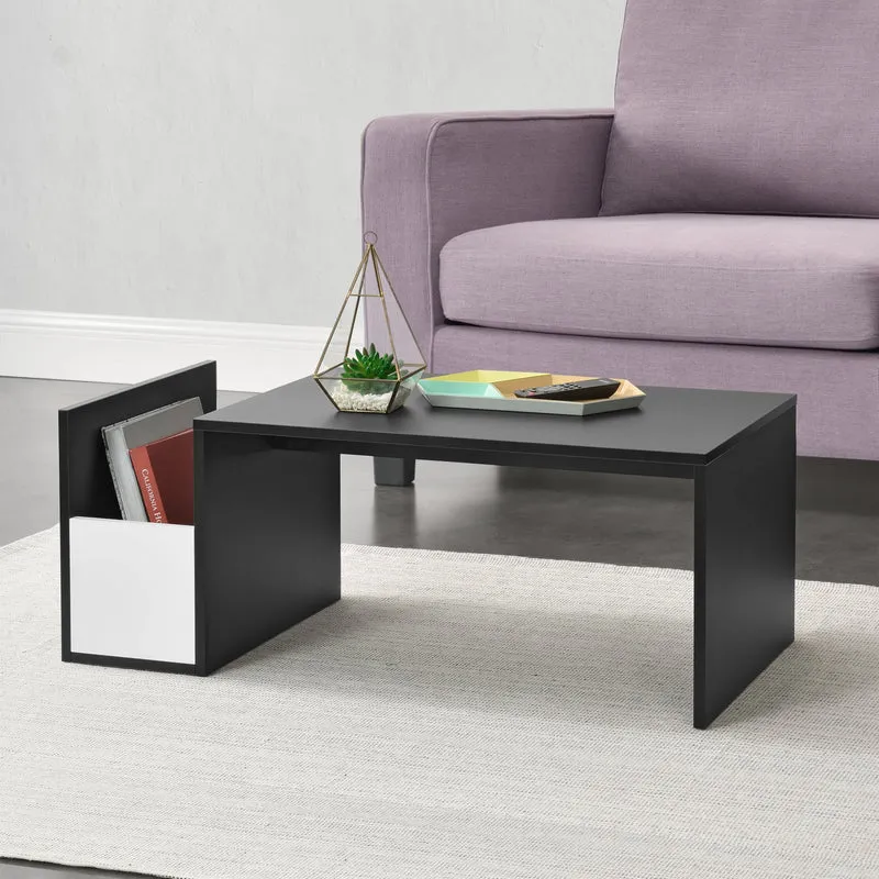 Mesa de centro Bollnäs 90x45x35 cm con compartimento de almacenamiento varios colores en.casa