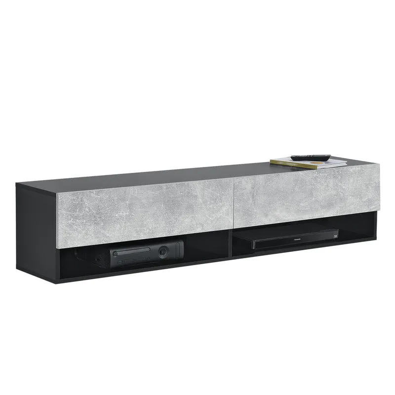 Mueble TV de pared Halmstad 2 puertas [en.casa]