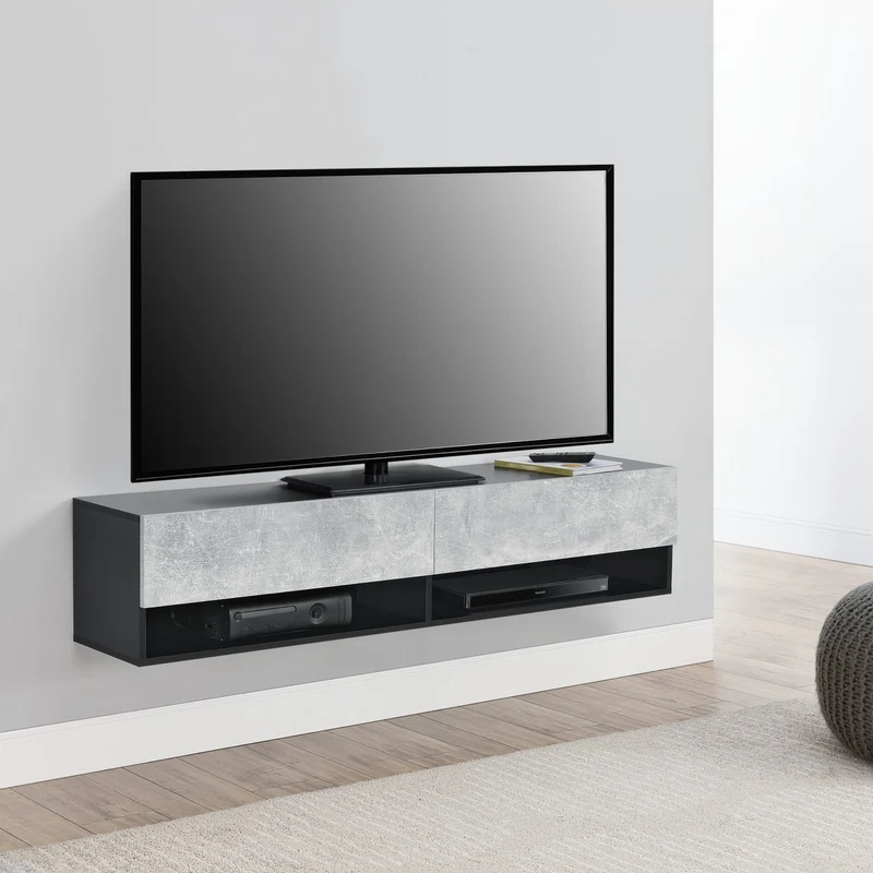 Mueble TV de pared Halmstad 2 puertas [en.casa]