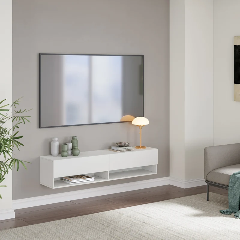 Mueble TV de pared Halmstad 2 puertas [en.casa]
