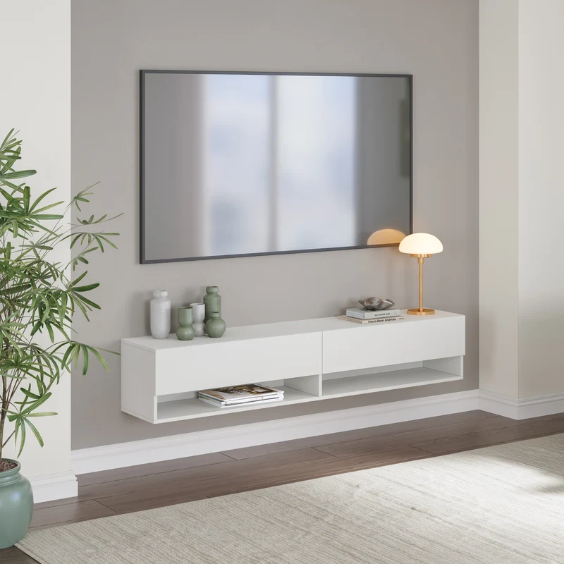 Mueble TV de pared Halmstad 2 puertas [en.casa]
