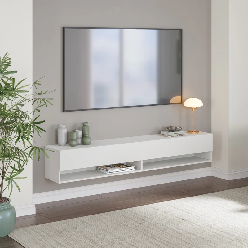 Mueble TV de pared Halmstad 2 puertas [en.casa]