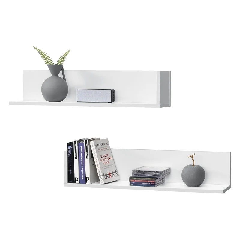 Estantería de pared Elverum 75 x 16,5 x 16,5 cm Juego de 2 unidades varios colores en.casa