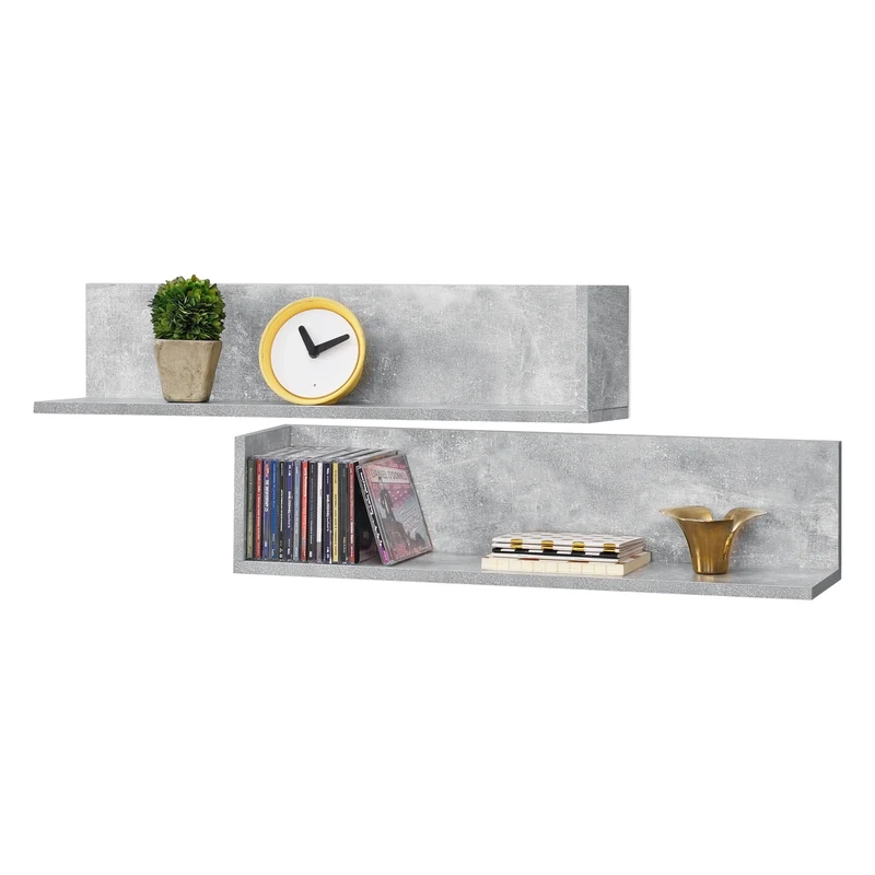 Estantería de pared Elverum 75 x 16,5 x 16,5 cm Juego de 2 unidades varios colores en.casa