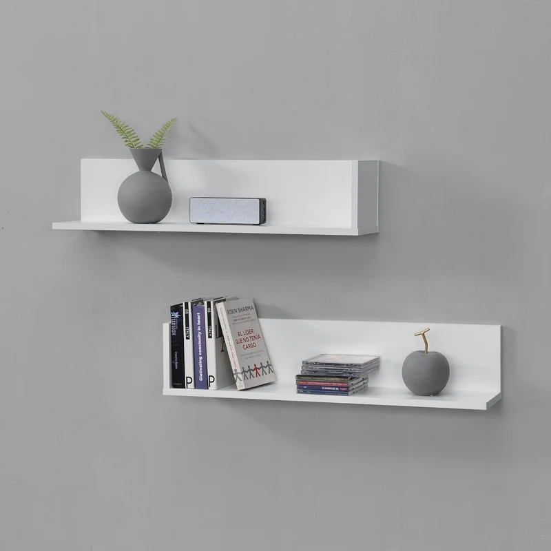 Estantería de pared Elverum 75 x 16,5 x 16,5 cm Juego de 2 unidades varios colores en.casa