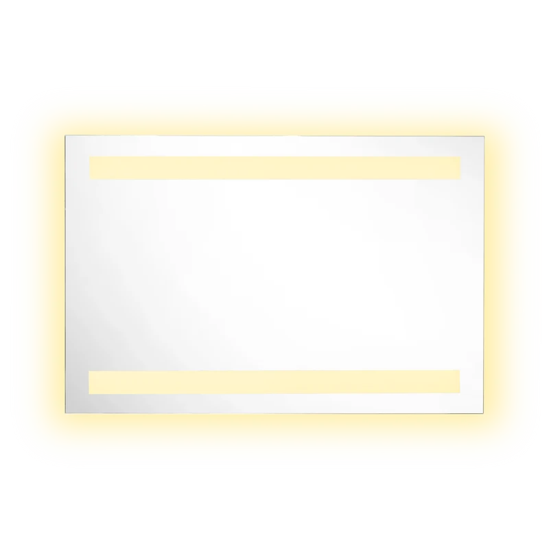 Espejo Rectangular Udine, Gris, con Luz LED
