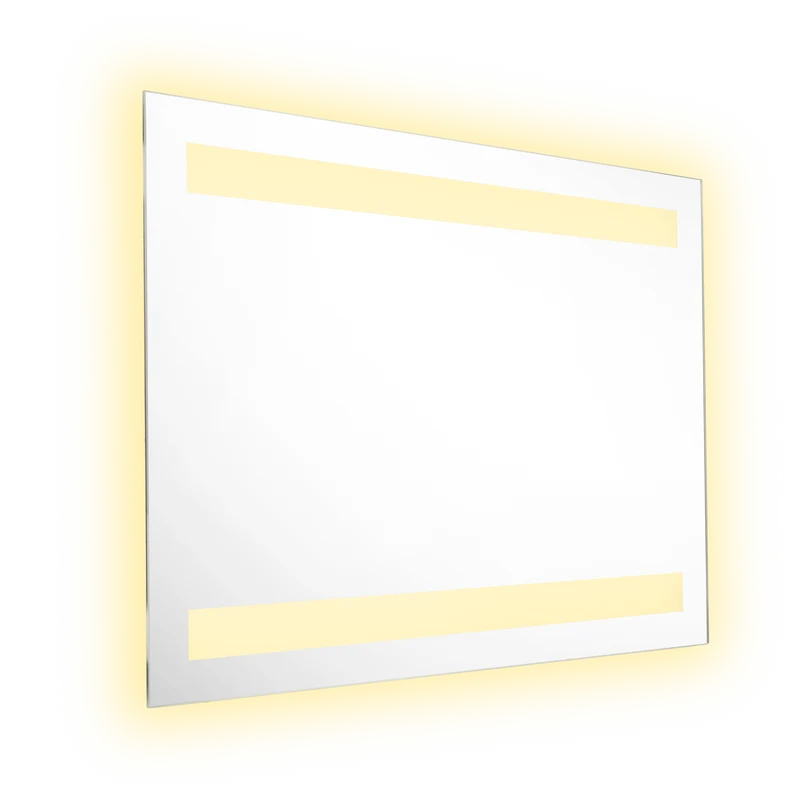 Espejo Rectangular Udine, Gris, con Luz LED