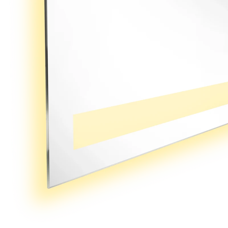 Espejo Rectangular Udine, Gris, con Luz LED