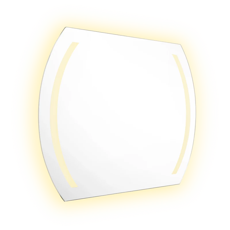 Espejo Rectangular Manson, Gris, con Luz LED