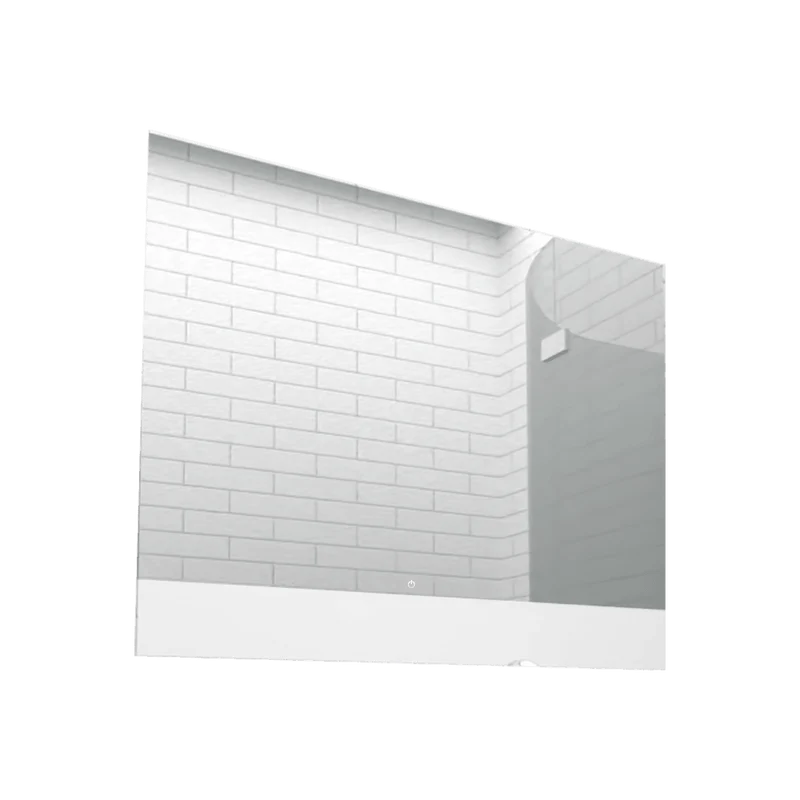 Espejo Rectangular Palermo, Gris, con Luz LED y Botón Touch