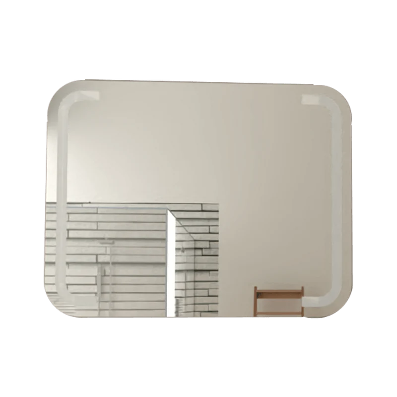Espejo Rectangular Brown, Gris, con Luz LED