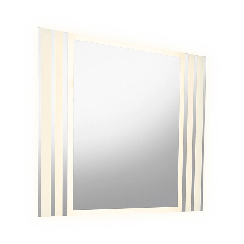 Espejo Rectangular Apolo, Gris, con Luz LED