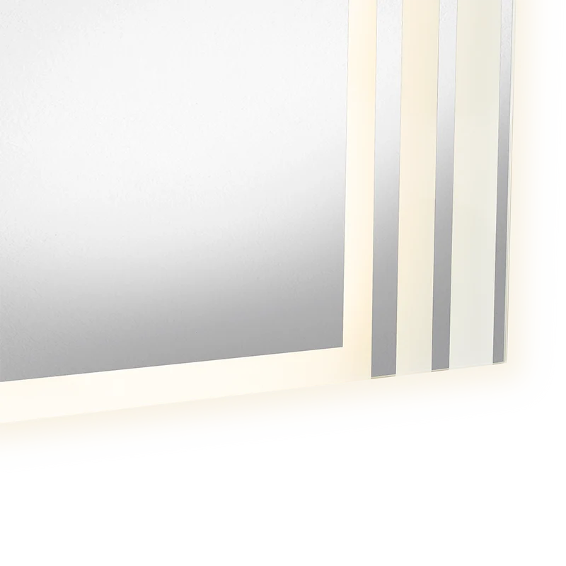 Espejo Rectangular Apolo, Gris, con Luz LED