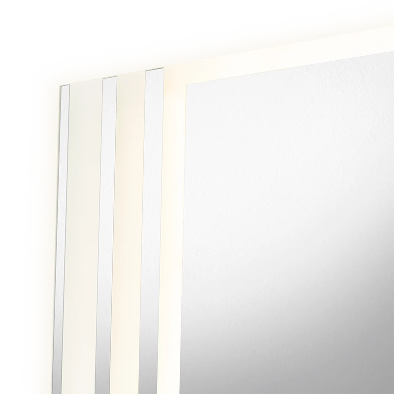 Espejo Rectangular Apolo, Gris, con Luz LED