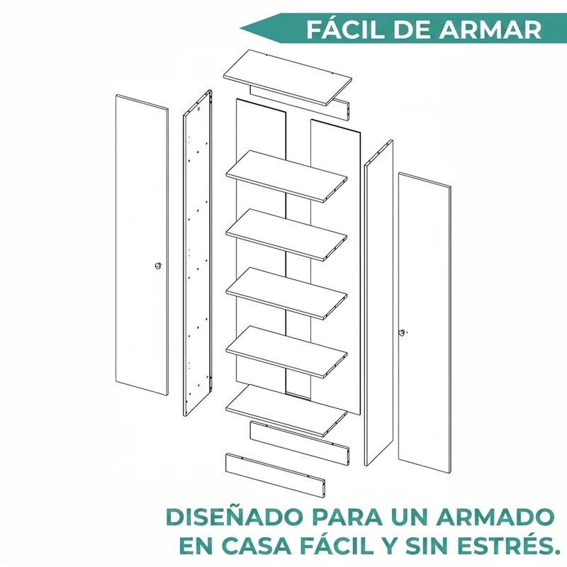 Alacena Multiusos Benna, Blanco Duqueza, con Variedad de Entrepaños ZF