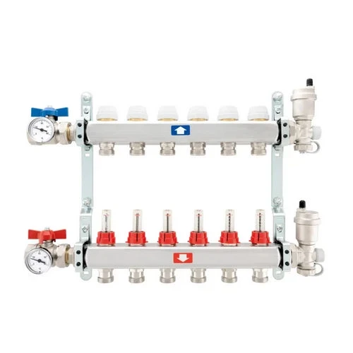 Collettore premontato completo con flussimetri 10 vie 1 x3/4