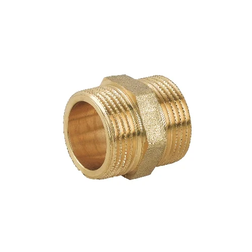Nipple doppio mm in ottone giallo 1