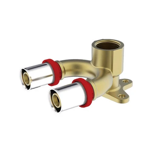 Raccordo doppio ikaro femmina a u con flangia 1/2 d.26x3 d.20x2