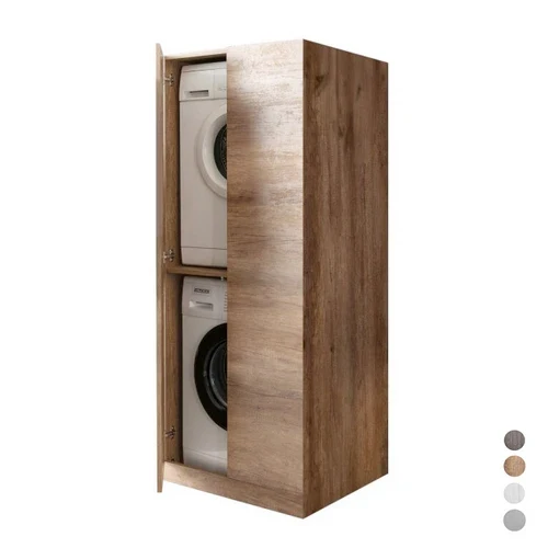 Porta lavatrice asciugatrice 2 ante cm 70x70xh.174 olmo cemento