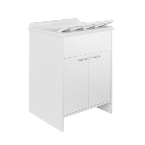 Lavatoio con mobile in pvc con tavola l cm. 60 x p cm. 60 2 ante
