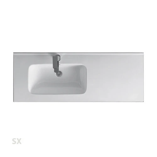 Consolle con vasca laterale vasca dx cm 121x46x18