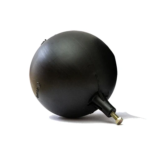 Sfera in plastica tonda nera per aste piatte diam. 150