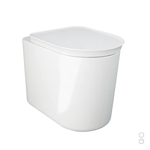 Vaso filo muro valet rimless bianco alpino