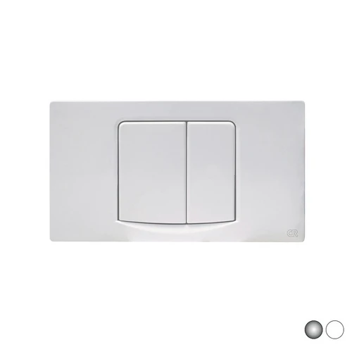 Placca piatta 2 tasti smile per cassetta incasso fusion bianca