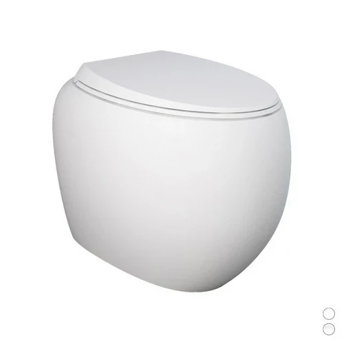 Vaso filo muro cloud rimless fissaggio nascosto bianco alpino