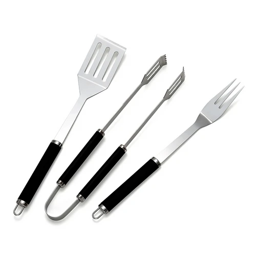 Bbq tool set basic spatola forchetta e pinza -