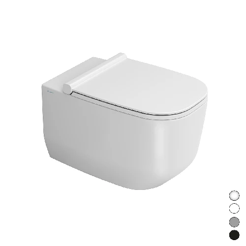 Vaso sospeso alba rimless nero opaco