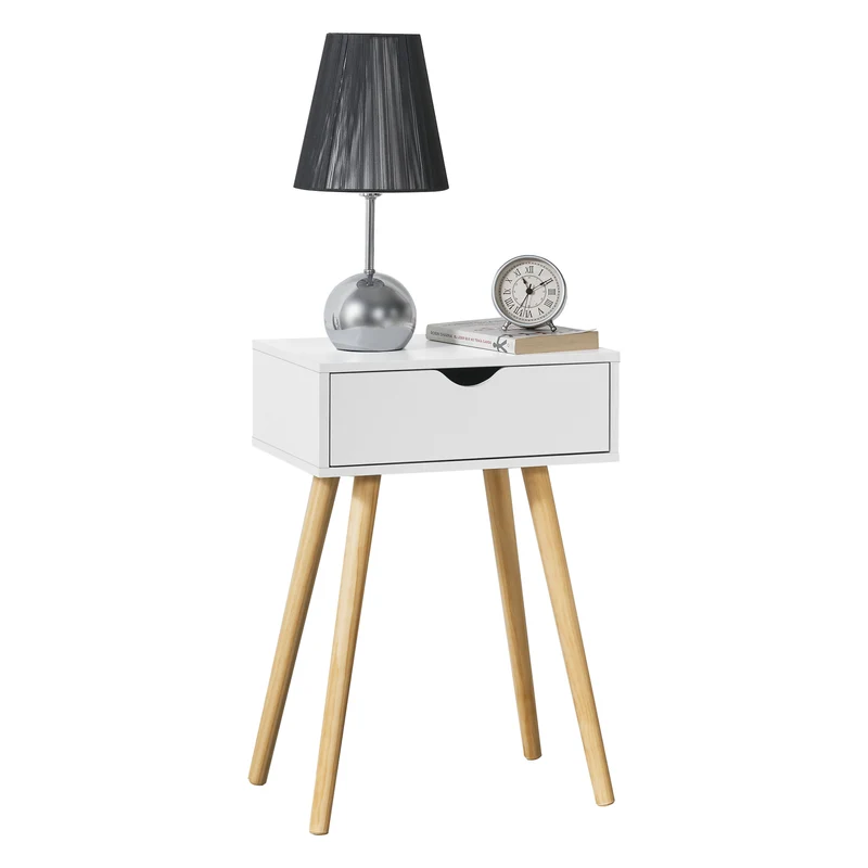 Mesa de Centro Östersund con Cajón aglomerado 60 x 40 x 29,5 cm - En diferentes colores [en.casa]
