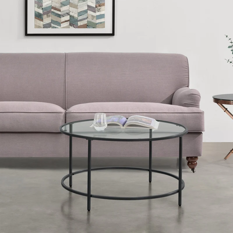 Mesa de centro Kouvola estructura de acero 84 x 45,5 cm en varios colores en.casa