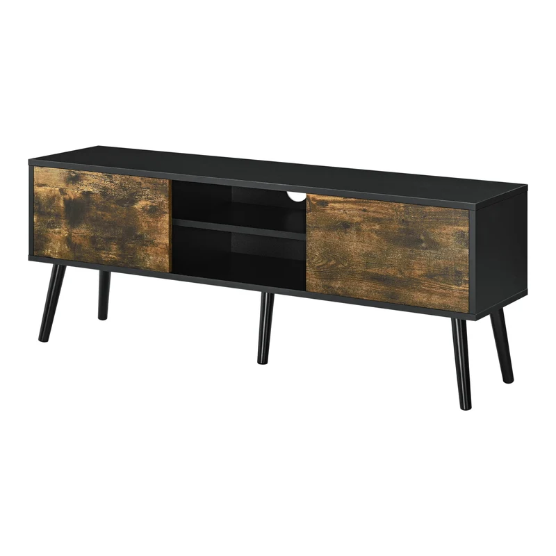 Mesa de Tele Eskilstuna con 2 Puertas 2 Estantes 120x30x47cm [en.casa]