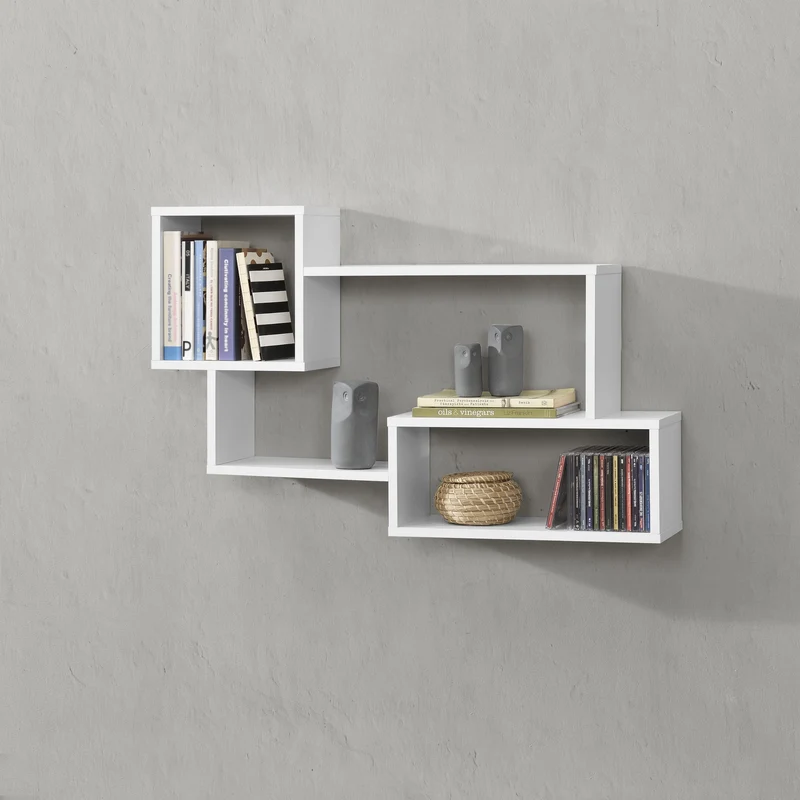 Estante flotante Kvinesdal con 3 compartimentos en varios colores [en.casa]