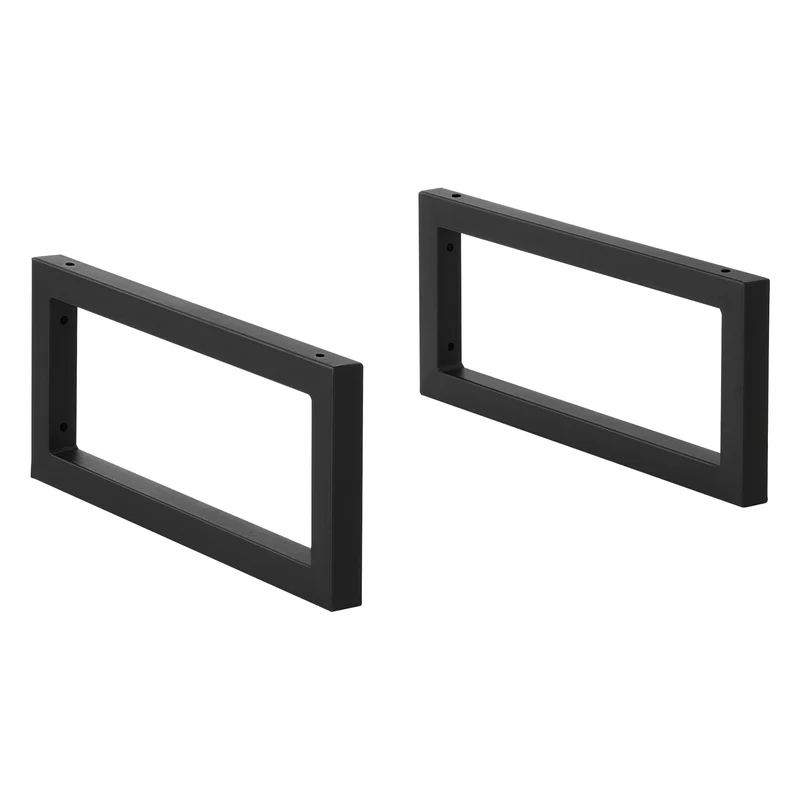 Conjunto de 2 x Patas para Muebles para Pared hasta 50 kg - En diferentes medidas - Set de 2 x Patas de Mesa - Acero - Consola - Mesa de comedor - Armazón de Muebles - Negro mate [en.casa]®