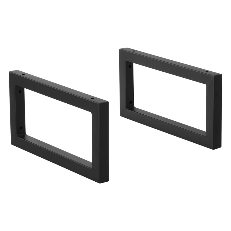 Conjunto de 2 x Patas para Muebles para Pared hasta 50 kg - En diferentes medidas - Set de 2 x Patas de Mesa - Acero - Consola - Mesa de comedor - Armazón de Muebles - Negro mate [en.casa]®