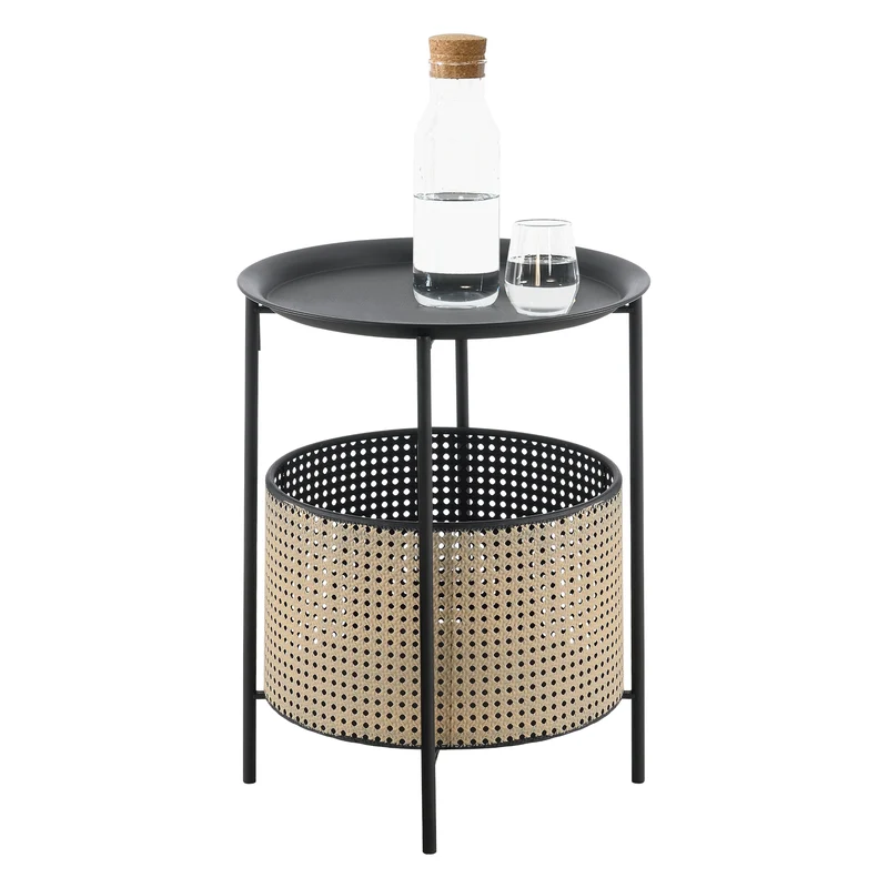 Mesa auxiliar Beaumont negro/beige varios tamaños en.casa