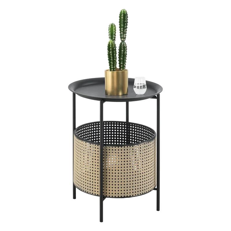 Mesa auxiliar Beaumont negro/beige varios tamaños en.casa