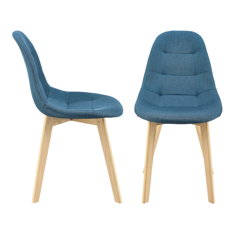 Set de 2 Sillas de Comedor Kopparberg Tapizado Patas de Haya 86 x 53 x 47 cm - En diferentes colores [en.casa]