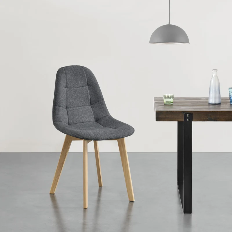 Set de 2 Sillas de Comedor Kopparberg Tapizado Patas de Haya 86 x 53 x 47 cm - En diferentes colores [en.casa]