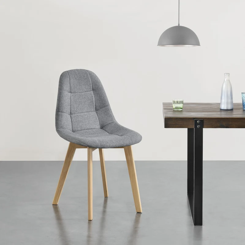 Set de 2 Sillas de Comedor Kopparberg Tapizado Patas de Haya 86 x 53 x 47 cm - En diferentes colores [en.casa]