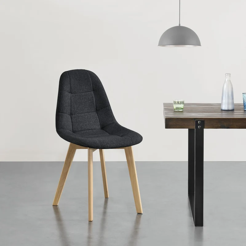 Set de 2 Sillas de Comedor Kopparberg Tapizado Patas de Haya 86 x 53 x 47 cm - En diferentes colores [en.casa]
