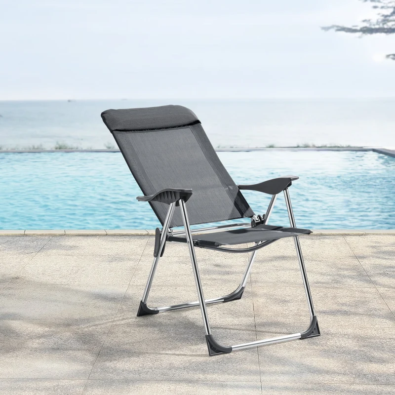 Set de 2 Sillas de Camping Errenteria Plegables 109 x 57 x 67 cm diferentes colores [en.casa]®