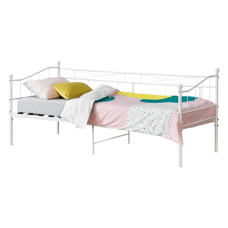 Cama de metal Arjeplog 90x200 cm hasta 150 kg varios colores en.casa