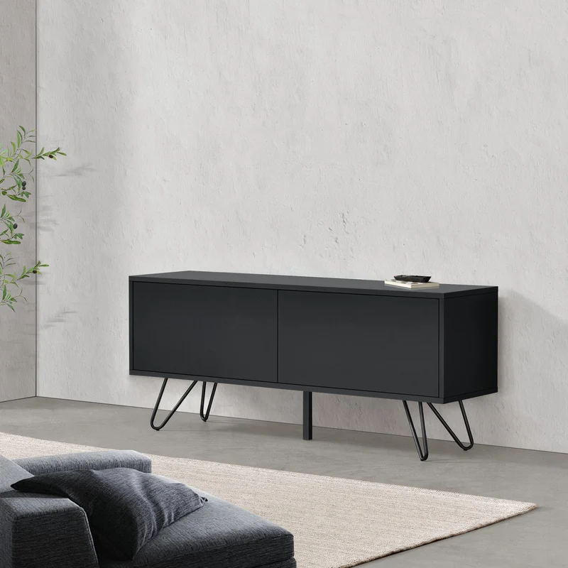 Cómoda Bollebygd con la tecnología Push-Open Metal 46,5 x 110 x 30 cm Salón Moderno [en.casa]