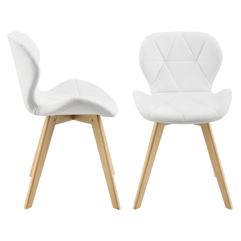 Silla de comedor Älmhult juego de 2 78x47x52 cm cuero sintético varios colores [en.casa]